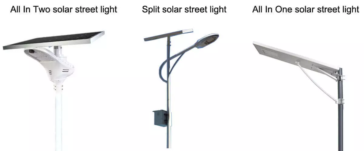 Difference between Split, All in two and All in one solar street light